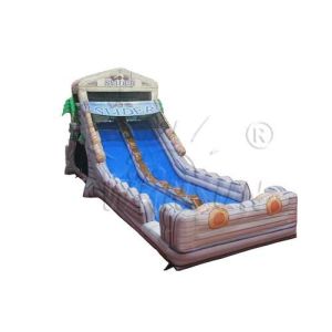 Giant Inflatable Slide / Large Blow Up Slide Round Log Themed Non Toxic