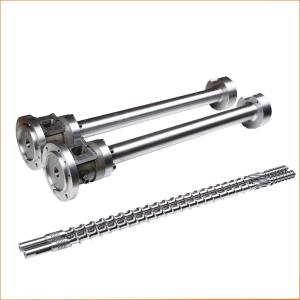 China HDPE LDPE Film Extrusion Screw Barrel Plastic Extruder Barrel factory
