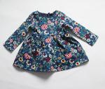2016 Fashion Girl Colorful Kid's Dress long sleeve Floral Pattern Dancing Dress