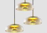 Modern Simple Indoor Led Bedside Hotel Gold Small Glass Pendant Lamp