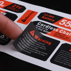 China Coated Paper Self Adhesive Label Sticker Transparent Gold Stamping on sale