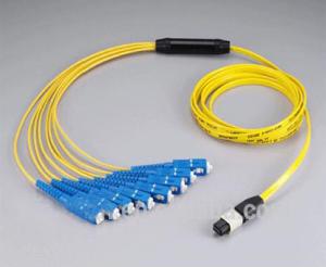 China Yellow Breakout Mpo - Sc Fiber Optic Patch Cord 8 Cores Telcordia Standard factory