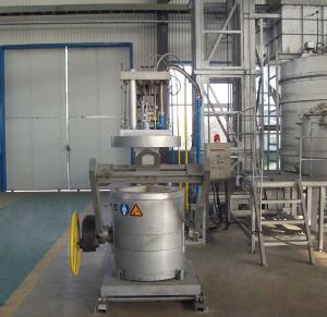 China Tilting Suspended 1300 KG Molten Aluminum Transfer Ladles Pouring Molten Metal factory