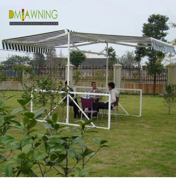 Open Air Double Sided Awning Independent Garden Restaurant Retractable Awning