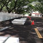 waterproof eps sandwich panel fence used for construction subway project