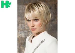 China Fashion Synthetic Short Natural Straight No Lace Wig For Women Cap factory