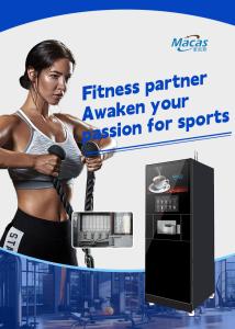 China Professional Protein Instant Tea Coffee Machines With 27 Inch Advertising Screen factory