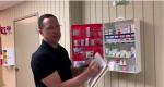 Survival Standard First Aid Kit Cabinet Wall Mounted For Office Building