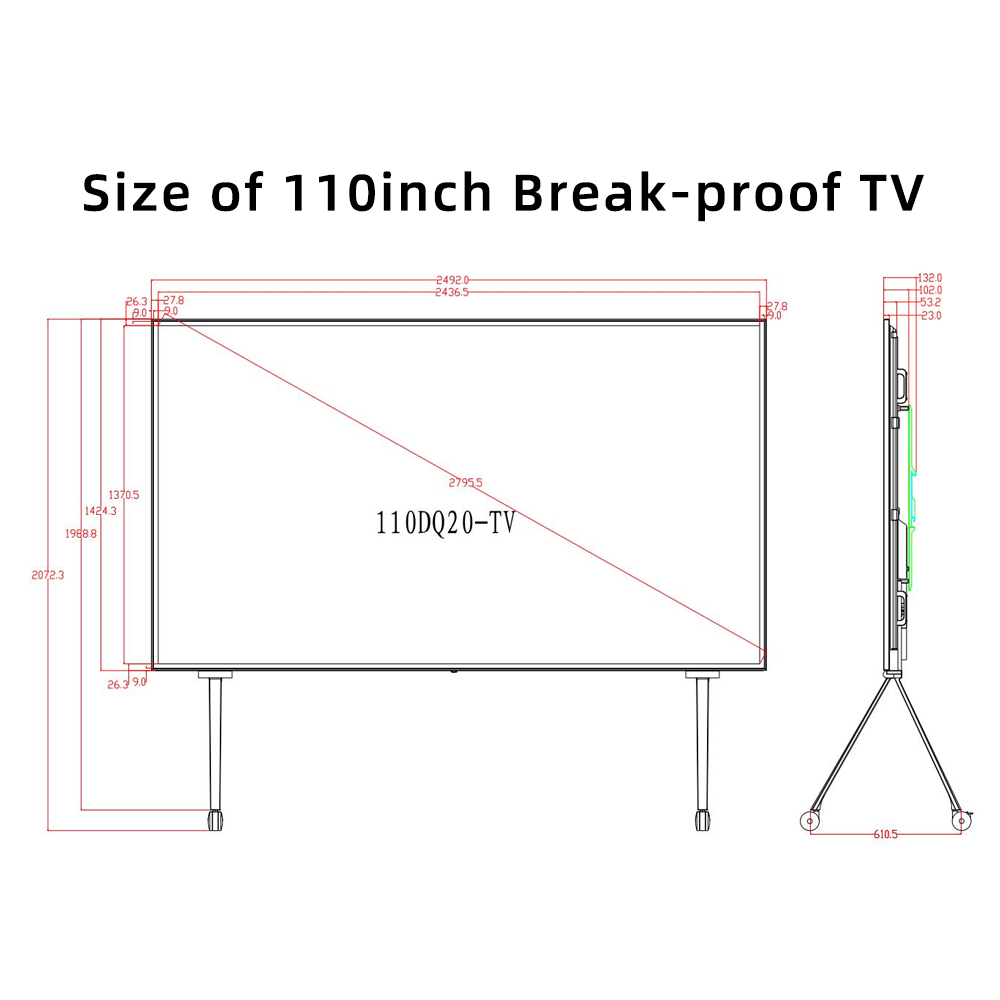 110-inch 4K UHD Smart TV - Ultimate Commercial Display Solution, Large-format