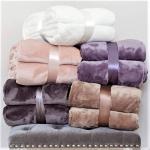 66"X90" 350gsm Bedsure Throw Blanket , Pink Microfiber Blanket