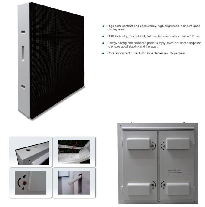 IP65 Outside Kinglight Chip Energy Saving LED Display 7000nits High Brightness