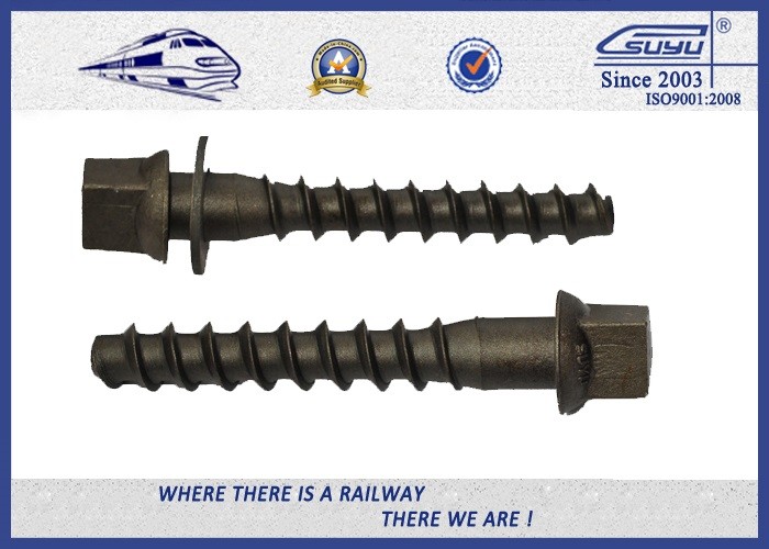 Ss8 Fe6 24Ø X 165mm Railway Sleeper Screws Spike With Retained Double Helical Washer