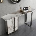 Stainless Steel Marble Top Entry Console Table Desk 1.2m/1.5m