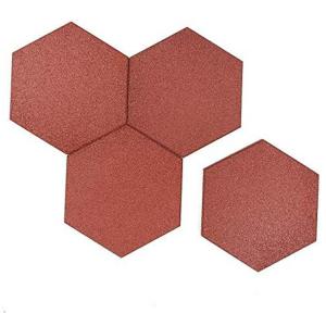 China Hexagon Rubber EPDM/SBR Pavers Red Color Rubber Brick For Equestrian And Racecourse Area on sale