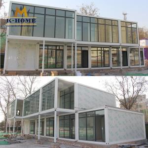 China Cafeteria Flat Pack Steel Structure Sandwich Panel Container House factory