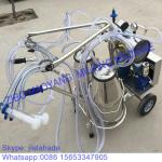 For EU market,Vacuum Pump Typed Double Buckets Mobile Milking Machine,good price