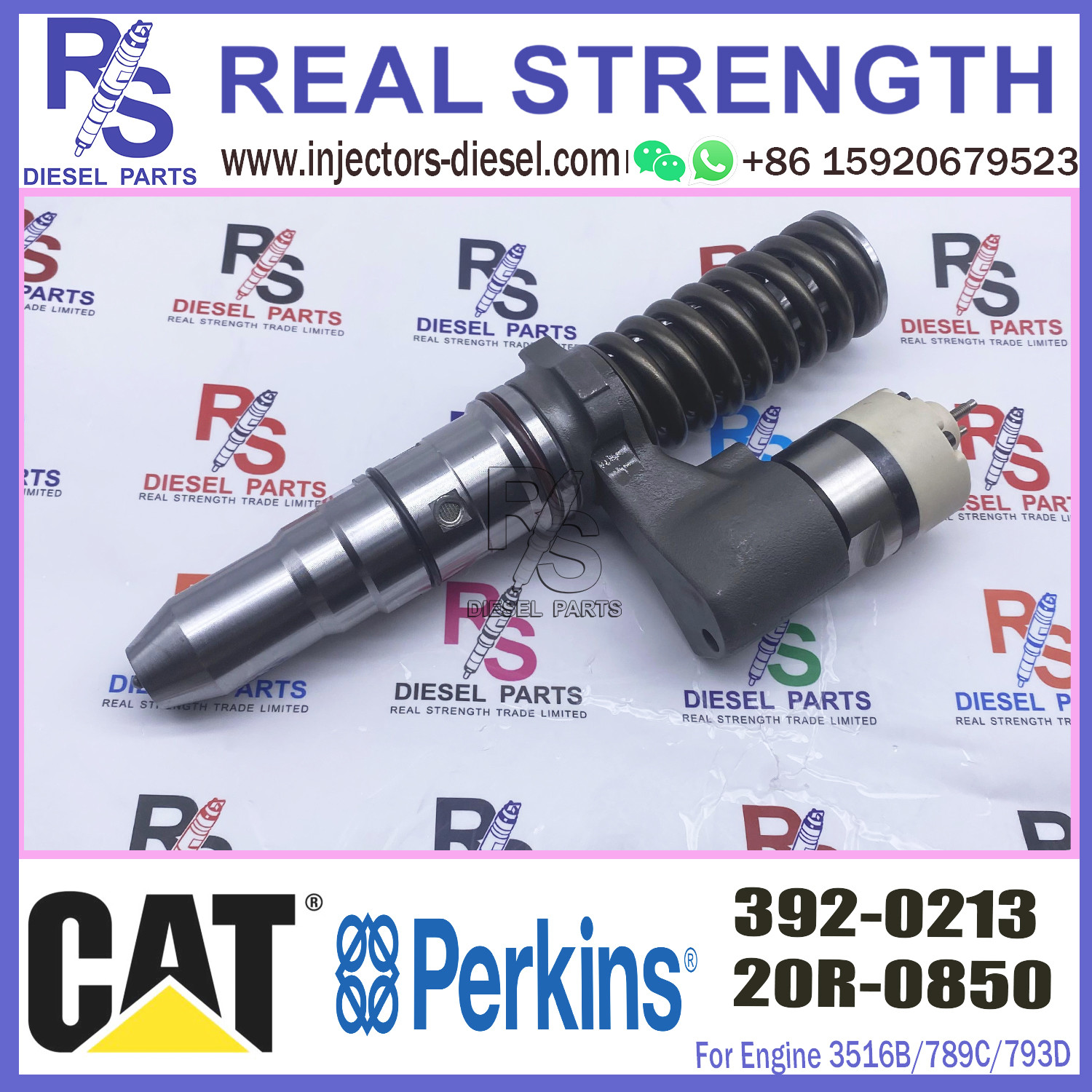 Common Rail Fuel Injector 3920213 20R0850 392-0213 20R-0850 For CAT Caterpillar 3516B 789C 793D