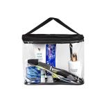 Large Double Zippers Clear Cosmetic Organizer Pouch for Carrying Makeup