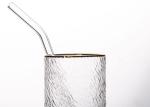 Clear Curved Glass Drinking Straws / Bent Glass Straws CE Certification