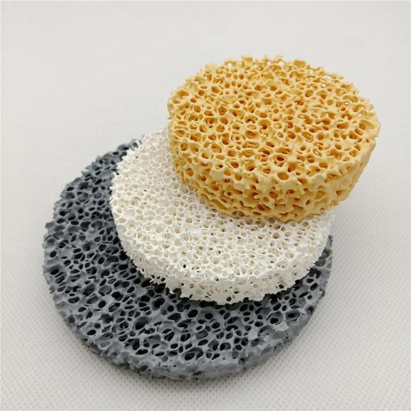 China Porous Alumina Zirconium Oxide Silicon Carbide Foam Ceramic Filter Sheet factory
