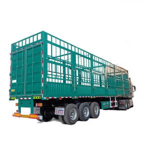China Tri Axles Stake 4 Floors Stockade Livestock Transporting Pigs Semi Trailer and Standard factory