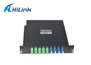China Hilink Optical DWDM Mux Demux 2X4CH Dual Fiber LGX Type High Isolation New Condition factory