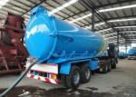 3 Axles Stainless Steel Oilfield Sewage Vacuum Semi Trailer 22 - 30 CBM