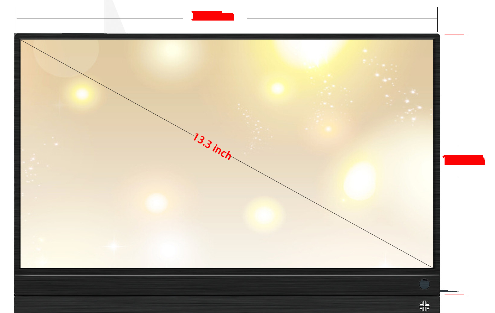 178 Degree Full View 72% Color Gamut 13.3 Inch Portable FHD Monitor