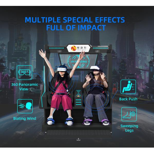 2 Seater Roller Coaster 9d Vr Cinema Simulator Motion Chair Virtual Reality Game Machine Arcade