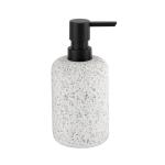 Grey Terrazzo Bathroom Accessories Set Round For Bathroom Cleaning With Black