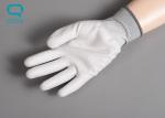 XS-XXL Size PU Palm Coated ESD Nylon Gloves With Great Dexterity