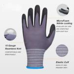 Knit Nylon Work Seamless Gloves Breathable Water Repellent XL XXL