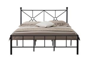 China Bedroom 0.6mm Thickness 10.24inches Metal Double Bed factory