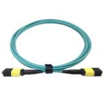 B Type Polarity MPO Patch Cable Multi Mode LSZH Material 3m Length Aqua Color