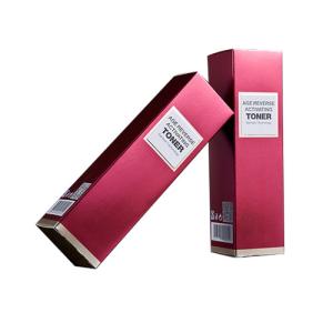 China Recycled Paper Gift Boxes Custom printing rectangle Rose Red Color Perfume gift box factory