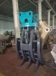Q355B Q690D Mini Excavator Hydraulic Grapple For Stone Timber Waste