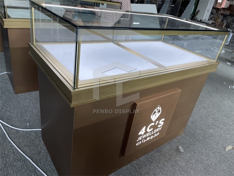 1000mm Long Jewelry Shop Furniture T4 LED Jewellery Display Counter