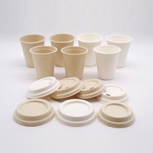 China Biodegradable Bagasse Coffee Cups Sugarcane Pulp Cups Chemical Resistant factory