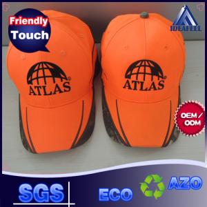 China Orange Cotton Unisex Baseball Caps Fitted Flashing Camouflage Patterns Available factory