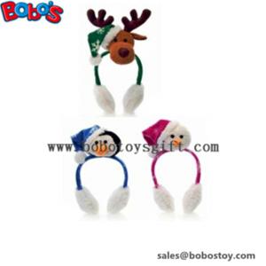 China Fashion Design Plush Animal Xmas Ear Muff Be Christmas Decorate factory