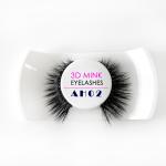 Natural Real Mink Eyelashes Black Color 8 - 27MM Length With Private Label