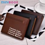 Custom Logo Leather Wallet for Men Designer Luxury Slim Clamshell Carteras