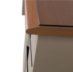 Metal Stainless Steel Fireproof Office Steel Executive Desk For Individual
