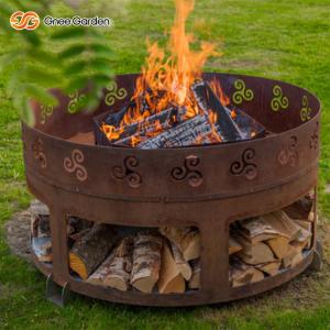 China Compact Bonfire Corten Steel Fire Pit 3 Mm For Enjoy Life Weather Proof factory