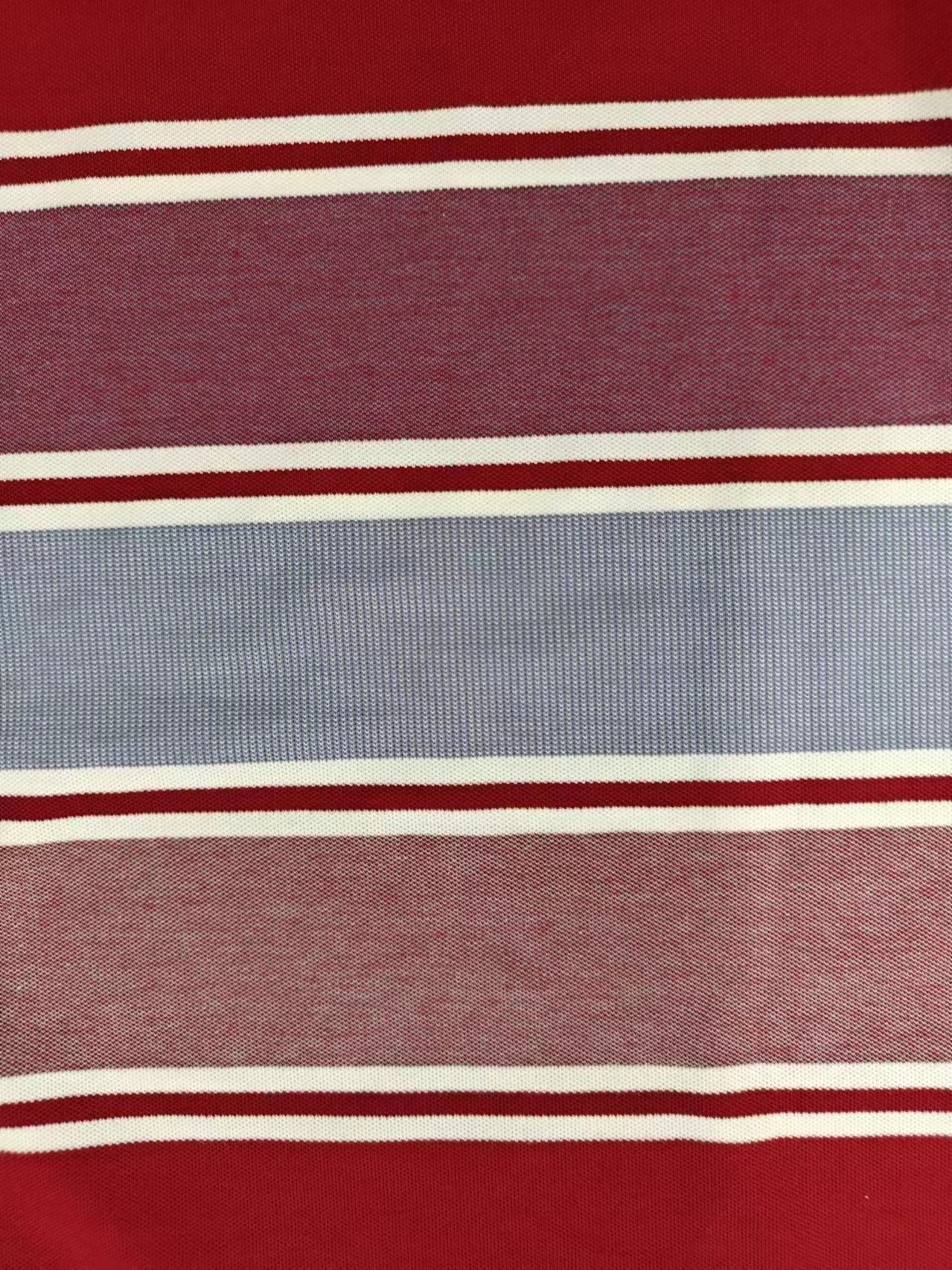 Environmentally Friendly And Healthy Durble Striped Material Fabric For Polo Shirt