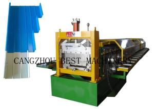 China Portable Metal Roofing Sheet Roll Forming Machine , Standing Seam Roof Panel Machine factory
