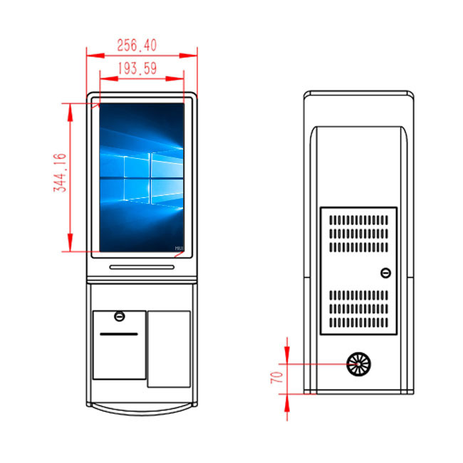 Windows Digital Self-Ordering Kiosk for Hospitality and Fast Food