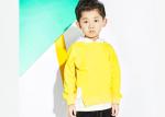 Yellow Fake Two Pieces Boys Fall Sweaters , Cute Little Boy Clothes With Hood