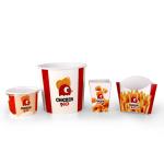Fast Food Packaging Container Set Fried Chicken Paper Box for Takeout and