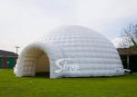 50 people 10 mts white giant inflatable igloo dome tent with entrance tunnel